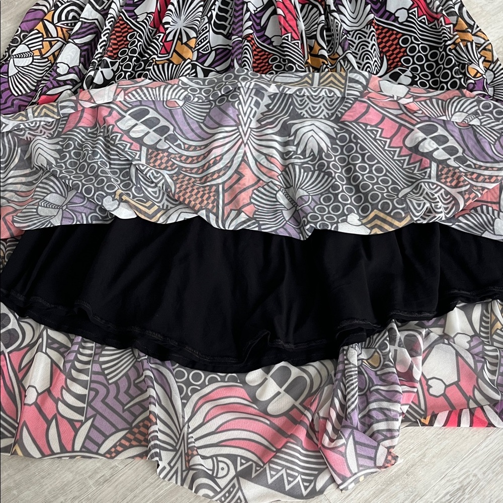 FARM Rio x Anthropologie Tropical Abstract Maxi Skirt Beach Vacation Womens Med - Picture 6 of 13